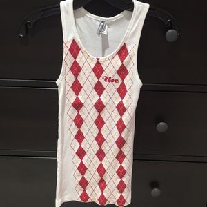 USC Cardinal and Gold argyle tank top